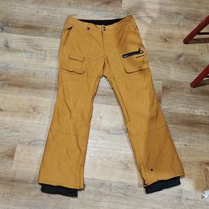 Quicksilver Dark & Stormy Utility Snowpant - Mens Size XL - Medium Brown - GUC